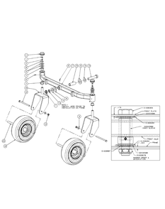 Part Location Diagram of 02004384-0637 MTD Front Axle Assembly